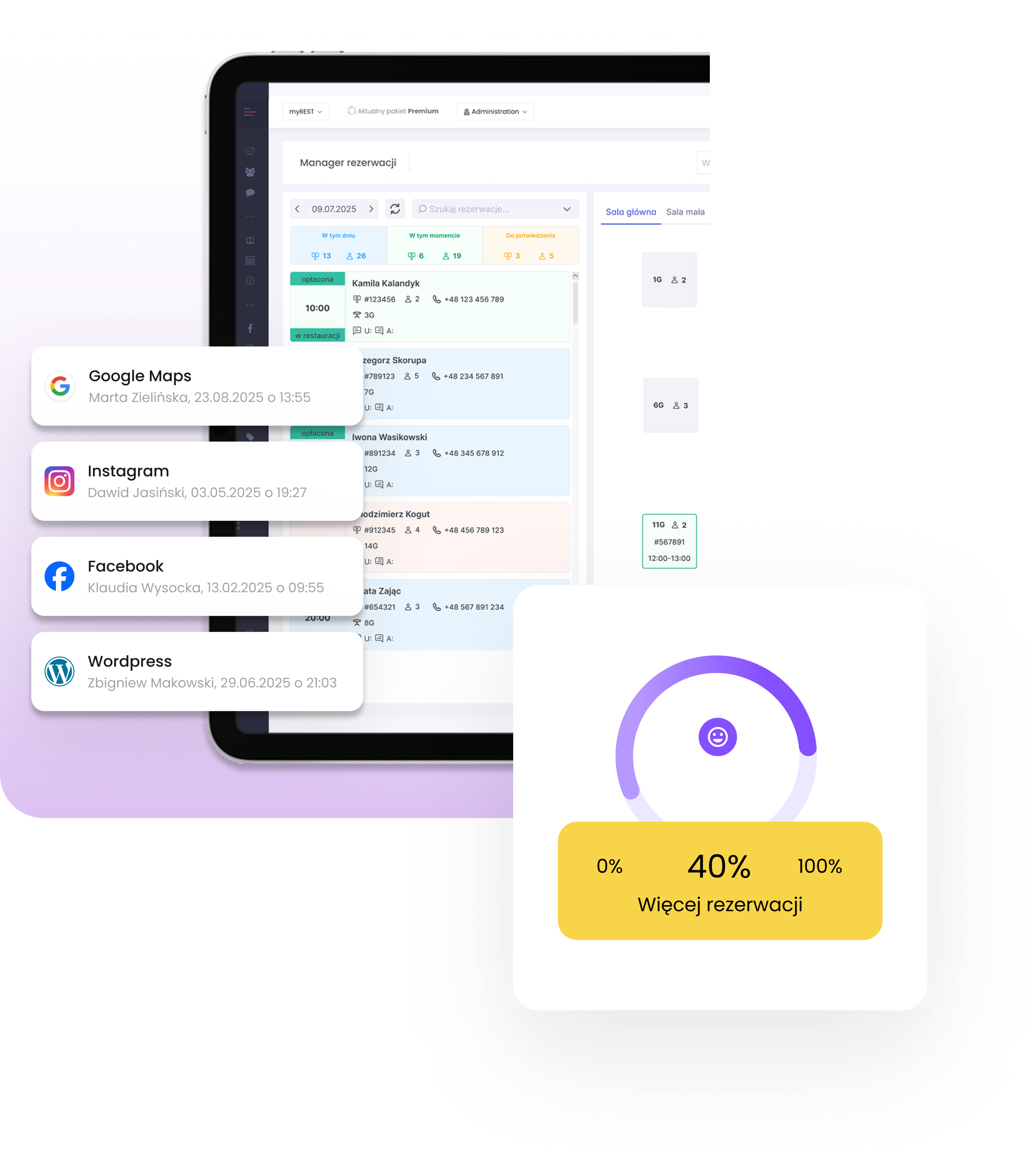 Happy man using phone